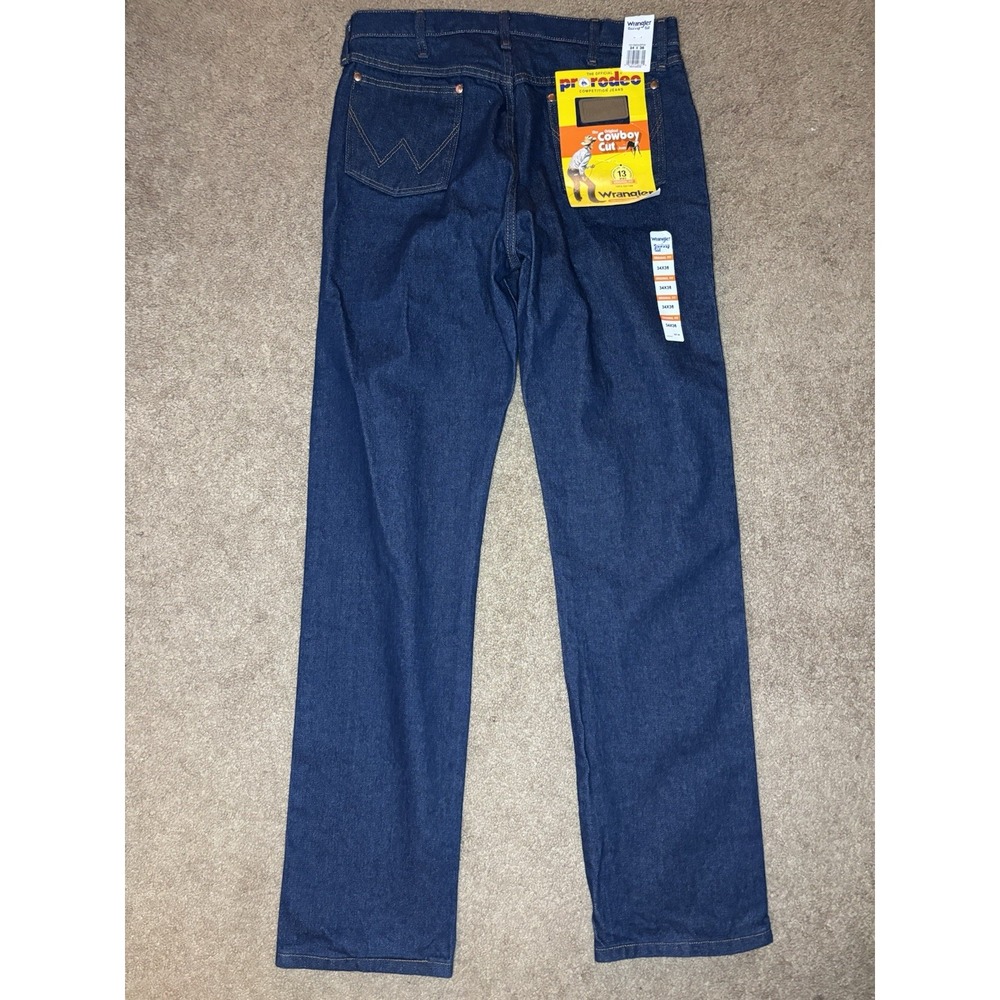 Vintage Wrangler ProRodeo Cowboy Cut 13MWZ Denim Blue Jeans 34x36 NWT